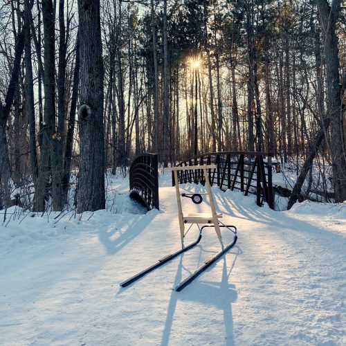 kicksled on ottawa trail