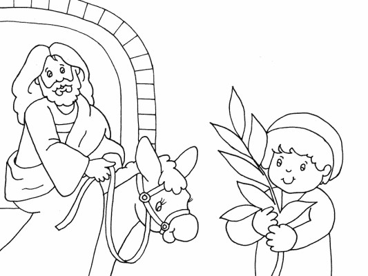 palm Sunday coloring page