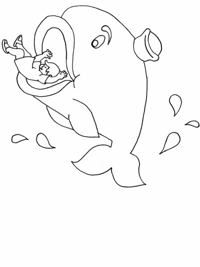 jonah and the whale coloring page