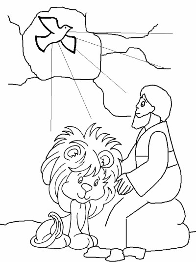 Daniel and the Lions coloring page