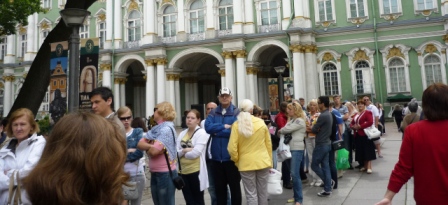 Queue at the Hermitage Museum, St. Petersburg