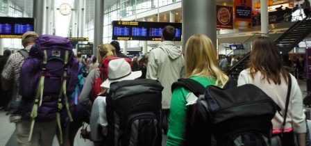 Queue at Frankfurt Airport