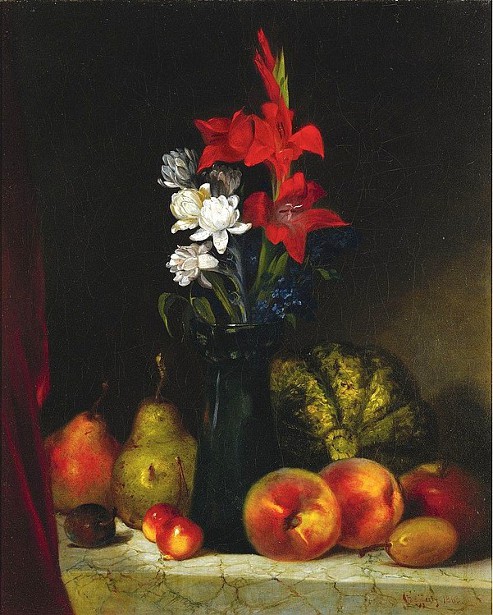 Still Life With Flowers And Fruit