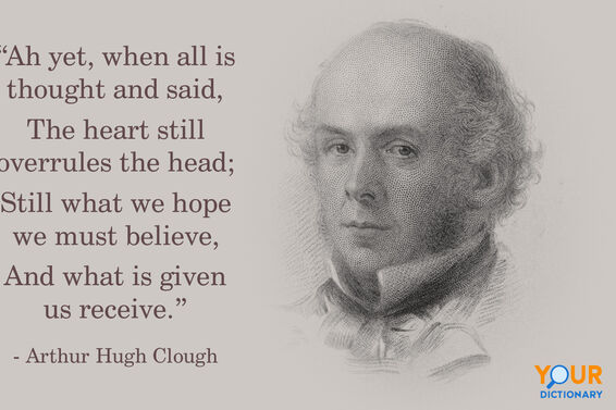 Portrait of Arthur Hugh Clough With Quote