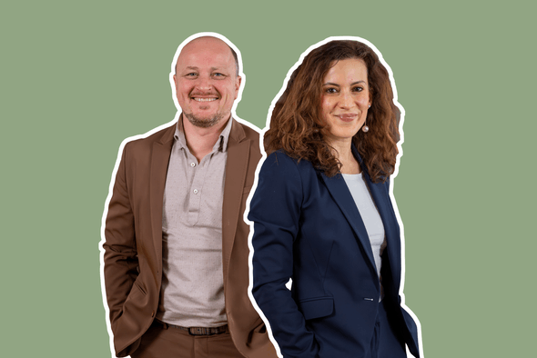 Emna Rekik, Country Lead and Head of Leasing Advisory, JLL Luxembourg and Alain Clarinval, Head of Tétris Luxembourg (Photo: Paperjam)