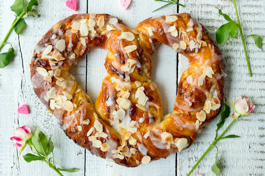 Anne Faber’s pretzel with an almond filling and apricot glaze. (Photo: Anne Faber)