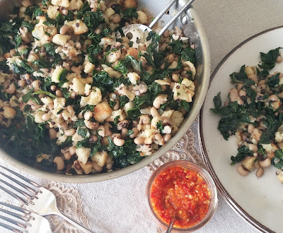 Migas de Broa com Grelos e Feijão - Bread Hash with Beans and Greens