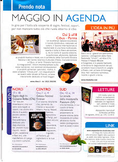 Il mio blog è stato citato nella rivista  "Oggi cucino" di maggio 2014