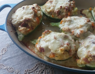 Ham & Cheese Stuffed Zucchini Ham & Cheese Stuffed Zucchini