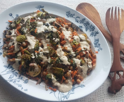 Roasted Brussels Sprouts & Chick Pea Salad Roasted Brussels Sprouts & Chick Pea Salad