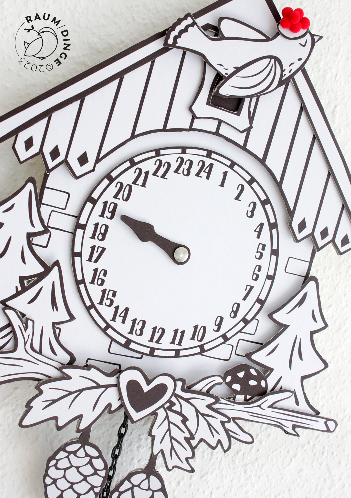 Adventskalender Kuckucksuhr Schwarzwald DIY Download Adventskalender Kuckucksuhr Schwarzwald DIY Download