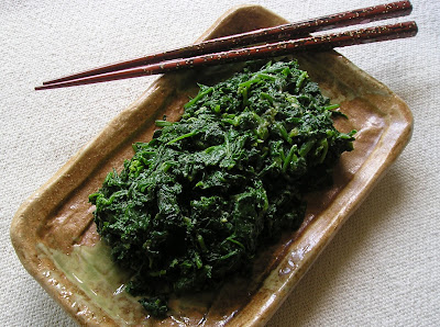 Cold Spinach with Miso and Tahini Dressing Cold Spinach with Miso and Tahini Dressing