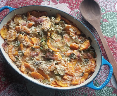 Squash & Brussels Sprouts Parmigiano Squash & Brussels Sprouts Parmigiano