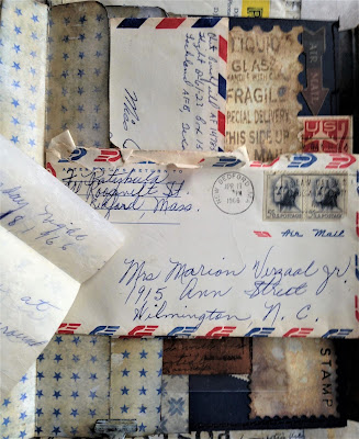 Sara Emily Barker sarascloset1.blogspot.com Vintage Mail Folio #Tim Holtz #Ideaology #Distress #Sizzix Alterations #Stampers Anonymous