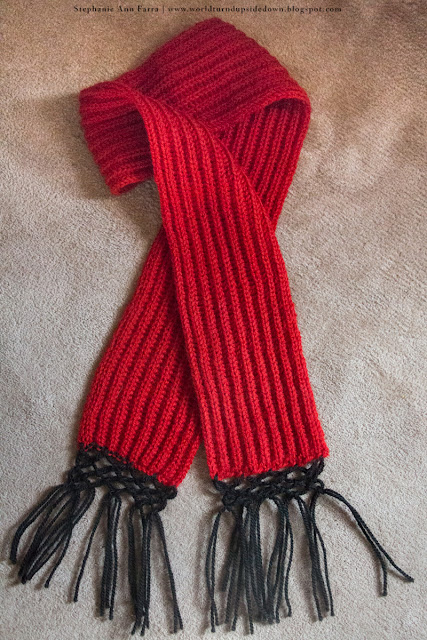 Civil War Scarf Pattern- Easy- World Turn'd Upside Down