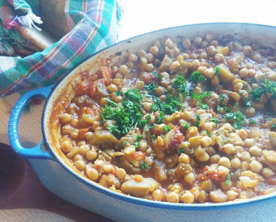 Stewed Chickpeas & Eggplant Stewed Chickpeas & Eggplant