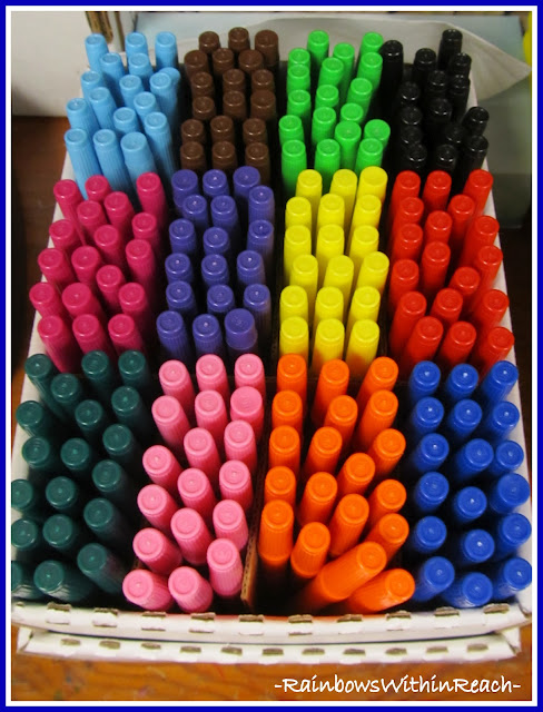 photo of: Markers Organized (Organizational RoundUP via RainbowsWIthinReach)