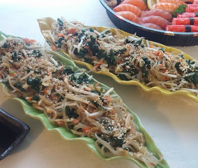 Sweet Potato Starch Noodle, Spinach, & Sprout Salad Sweet Potato Starch Noodle, Spinach, & Sprout Salad