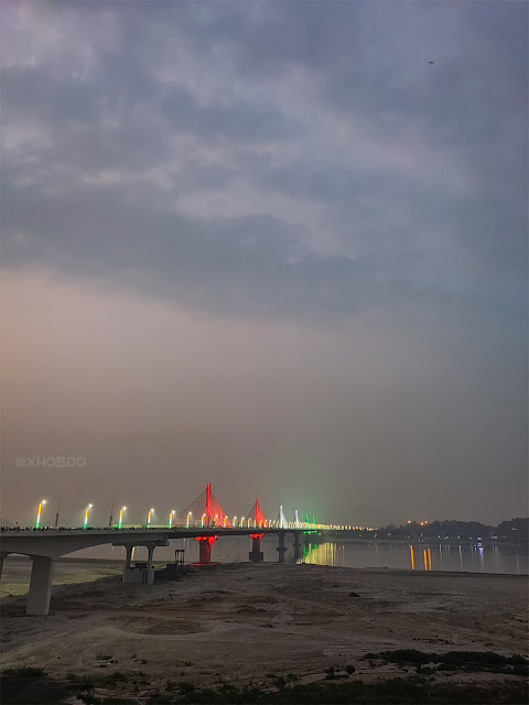 Newly inaugurated Kumar Bhaskar Varma Setu over the Brahmaputra River Kumar Bhaskar Varma Setu, Brahmaputra River, guwahati, assam, river, xhobdo, sky watch friday, guwahati north guwahati