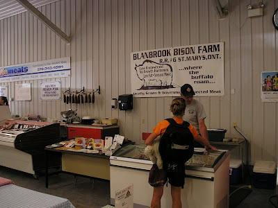 The Blanbrook Bison Farm booth at the Stratford Farmers Market
