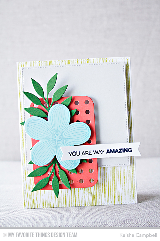 Way Amazing Card by Keisha Campbell featuring the Amazing and Distressed Patterns stamp sest, the Tropical Flowers stamp set and Die-namics, and the Leafy Greenery and Blueprints 22 Die-namics #mftstamps Way Amazing Card by Keisha Campbell featuring the Amazing and Distressed Patterns stamp sest, the Tropical Flowers stamp set and Die-namics, and the Leafy Greenery and Blueprints 22 Die-namics #mftstamps
