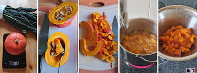 Zubereitung Kürbis-Scherennudeln (Scissor-Cut Noodles) Zubereitung Kürbis-Scherennudeln (Scissor-Cut Noodles)