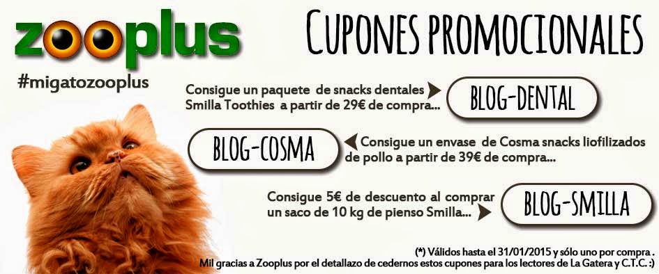 Cupones promocionales de Zooplis para nuestros lectores Cupones Zooplus