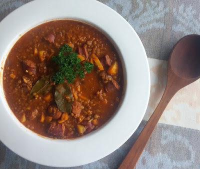 Lentils with Smoked Sausage