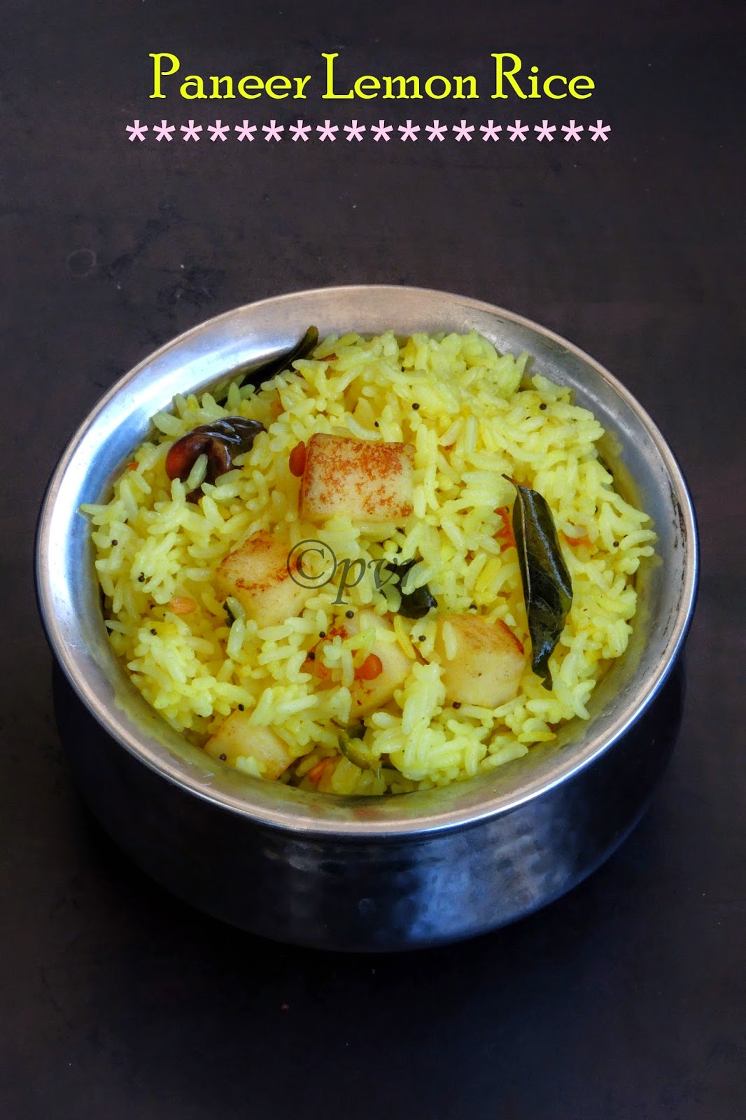 Paneer Lemon Rice Paneer lemon rice, Lemon rice with paneer cubes