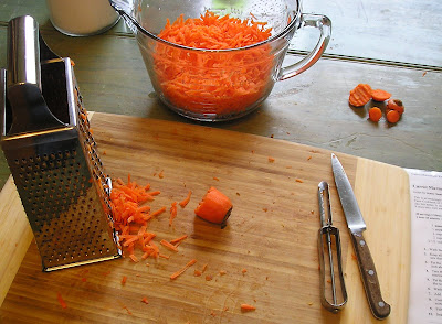 Making Marmalade - grate the carrots Making Marmalade - grate the carrots