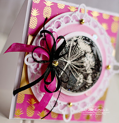 Pink and Black card! #Justrite Created by Michele Kovack