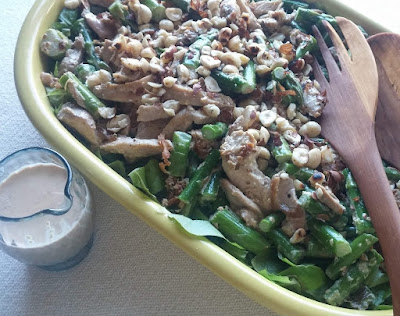 Chicken & Asparagus Salad with Hazelnuts & Miso-Ginger Mayonnaise Dressing Chicken & Asparagus Salad with Hazelnuts & Miso-Ginger Mayonnaise Dressing