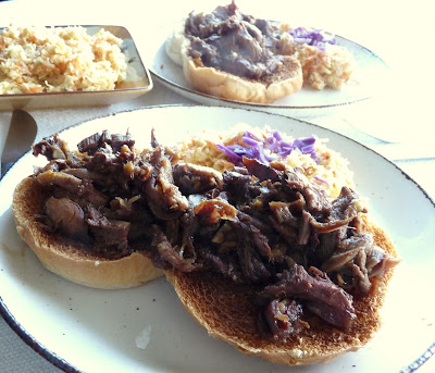 Pulled Duck Leg Sandwiches