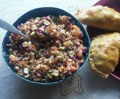 Quinoa Salad with Hazelnuts, Red Cabbage & Parsley with an Orange Dressing Quinoa Salad with Hazelnuts, Red Cabbage & Parsley with an Orange Dressing