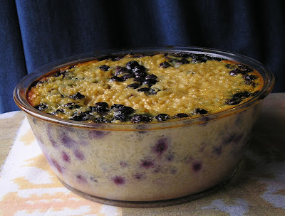 Honey Rice Pudding with Blueberries