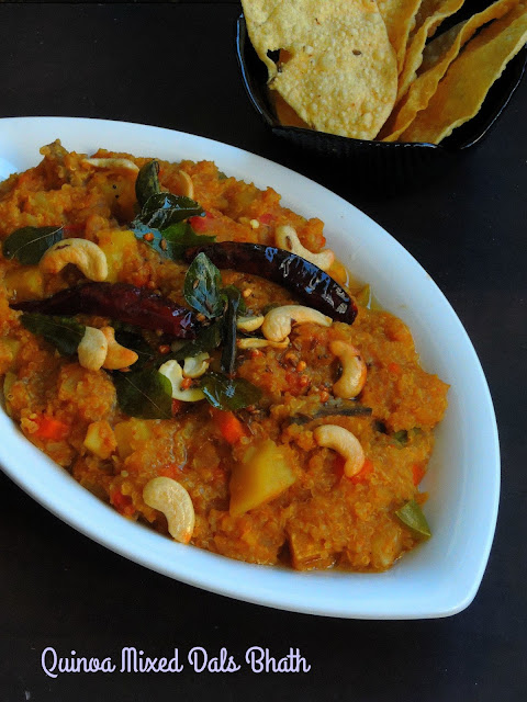 Quinoa mixed dals bhath Quinoa mixed dals bhath