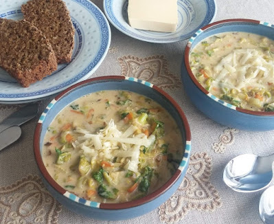 Cheesy Brussels Sprout Soup Cheesy Brussels Sprout Soup