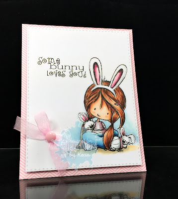 Wryn Somebunny Loves You Tiddly Inks, Kecia Waters, Copic markers, bunny