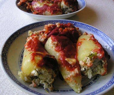 Peppers Stuffed with Feta, Barley and Herbs Peppers Stuffed with Feta, Barley and Herbs