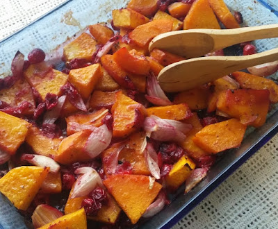 Butternut Squash Roasted with Shallots & Cranberries Butternut Squash Roasted with Shallots & Cranberries