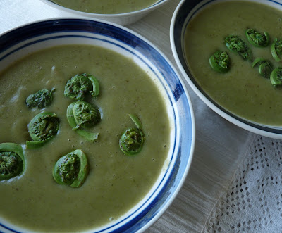 Frog Soup with Ramps and Fiddleheads