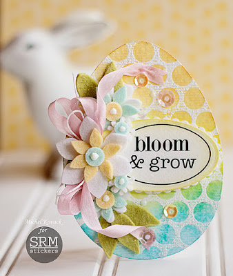 Lovely Easter Egg shaped card! #Justrite #SRM #Easter Created by Michele Kovack