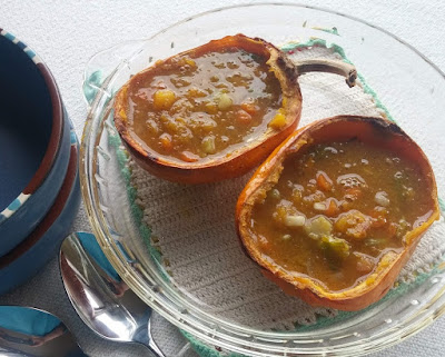 Acorn Squash Soup Acorn Squash Soup served in the shell