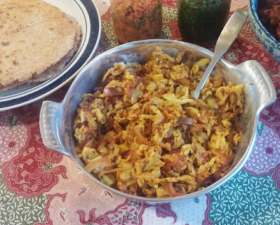 Patta Gobhi (Aloo)- Stewed Cabbage, Possibly with Potatoes Patta Gobhi (Aloo)- Stewed Cabbage, Possibly with Potatoes