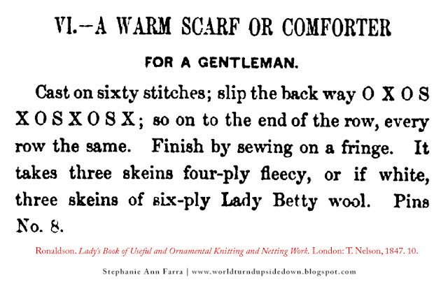 Civil War Scarf Pattern- Easy- World Turn'd Upside Down