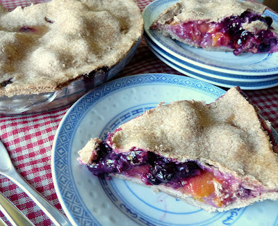 Peach and Blueberry Pie