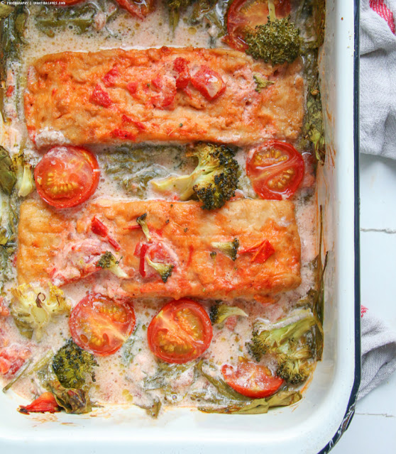 veganer Ofen-Lachs-Art veganer Ofen-Lachs-Art