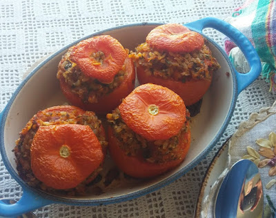 Roman-Style Rice-Stuffed Tomatoes