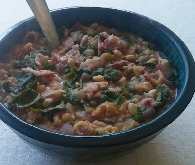 White Beans with Bacon, Turnip Greens & Onion White Beans with Bacon, Turnip Greens & Onion