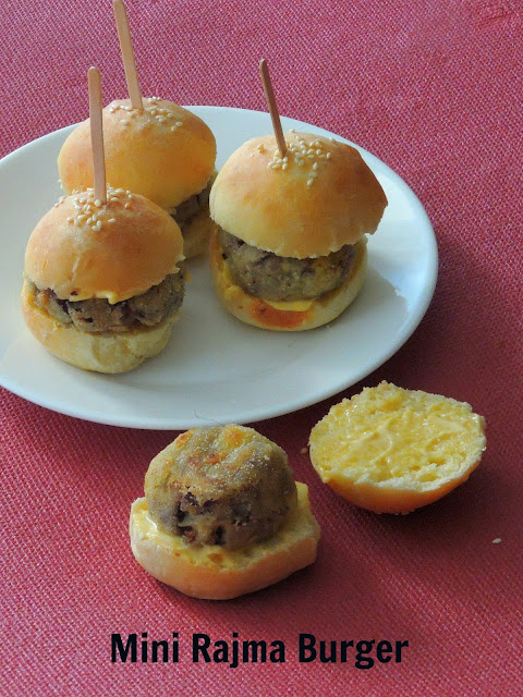 Rajma Burger, Mini Kidney Beans Burger Rajma Burger, Mini Kidney Beans Burger
